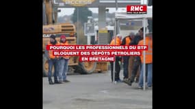 Pénurie d'essence, stations-services réquisitionnées:pourquoi les professionnels du BTP bloquent des dépôts pétroliers en Bretagne ?