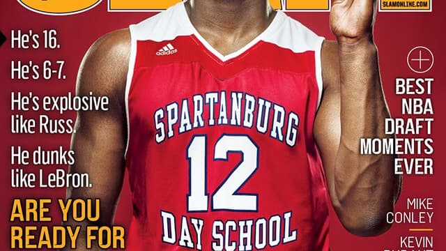 Zion Williamson en couverture du magazine SLAM à 16 ans