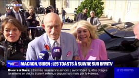 "Nous débutons notre lune de miel": le vétéran américain Harold Terens et son épouse Jeanne Swerlin, fraîchement mariés en France, conviés au dîner d'État à l'Élysée