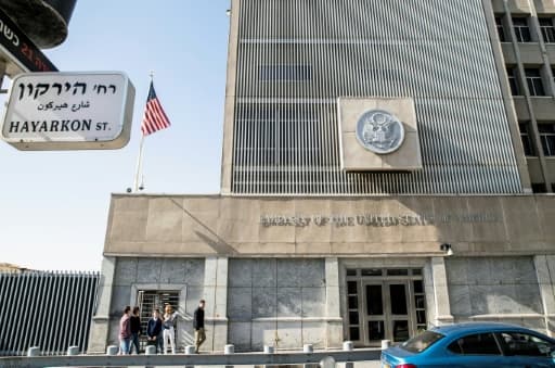 L'ambassade des Etats-Unis à Tel-Aviv, le 20 janvier 2017 en Israël L'ambassade des Etats-Unis à Tel-Aviv, le 20 janvier 2017 en Israël