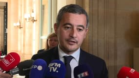 Gérald Darmanin dans la salle des Quatre colonnes de l'Assemblée nationale ce mercredi.