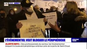 Les professionnels de l'événementiel bloquent le périphérique parisien