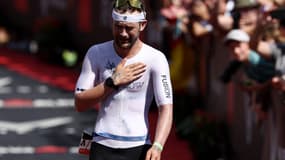 Sam Laidlow champion du monde de l'Ironman, le 10 septembre 2023 à Nice.