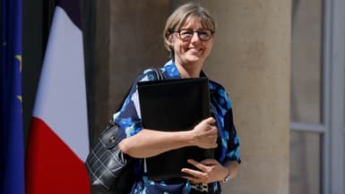 La ministre de l'Enseignement supérieur Sylvie Retailleau à l'Élysée, le 13 juillet 2022
