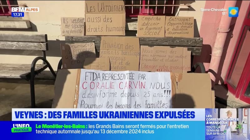 Gap: des familles ukrainiennes manifestent contre leur expulsion du centre social de Veynes