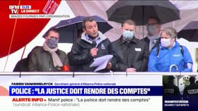 Manifestation des policiers à Paris: pour Fabien Vanhemelryck (Alliance-Police nationale), "tant qu'il n'y aura pas de justice, il n'y aura pas de paix"