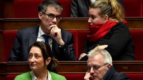 Olivier Faure et Mathilde Panot, le 8 février 2023 à l'Assemblée nationale