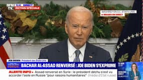 Joe Biden, sur la chute de Bachar al-Assad: "C'est un moment historique, mais aussi un moment risqué avec des incertitudes"
