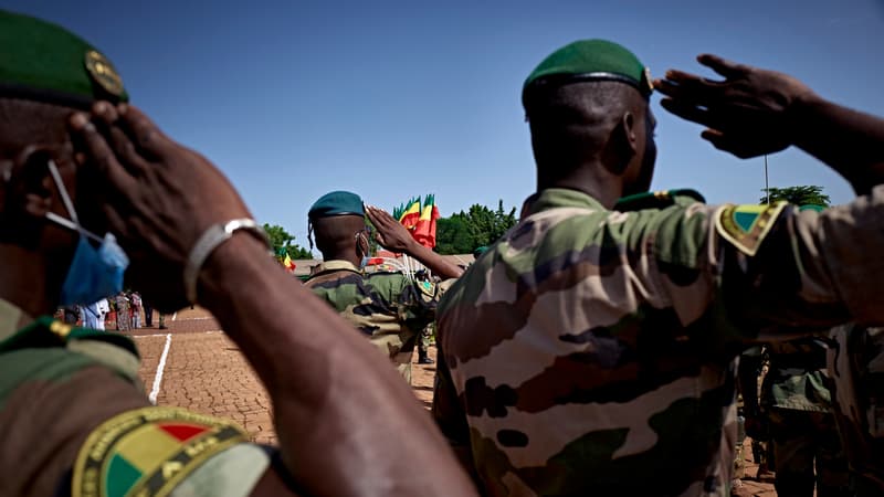 Des soldats de l'armée malienne, lors d'une cérémonie pour les 60 ans de l'indépendance du Mali, le 22 septembre 2020 (PHOTO D'ILLUSTRATION)