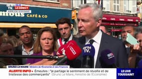 Bruno Le Maire: "Je partage le sentiment de révolte et de tristesse des commerçants" touchés par les émeutes