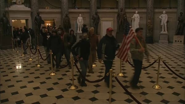 Des manifestants pro-Trump dans le Capitole ce mercredi. Des manifestants pro-Trump dans le Capitole ce mercredi.