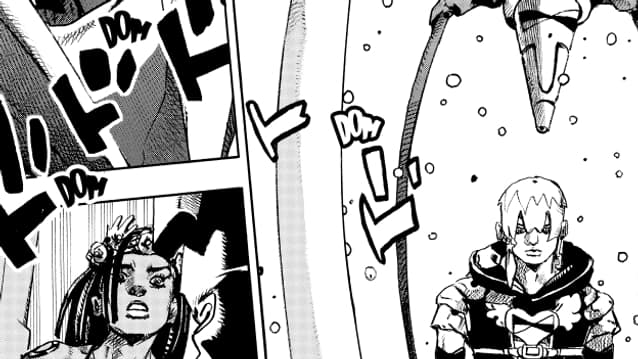 Une planche du manga du tome 1 de "The Jojolands" de Hirohiko Araki