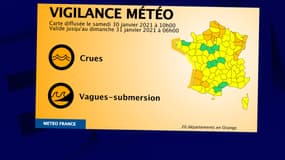 L'alerte Météo France, samedi 30 janvier 2021