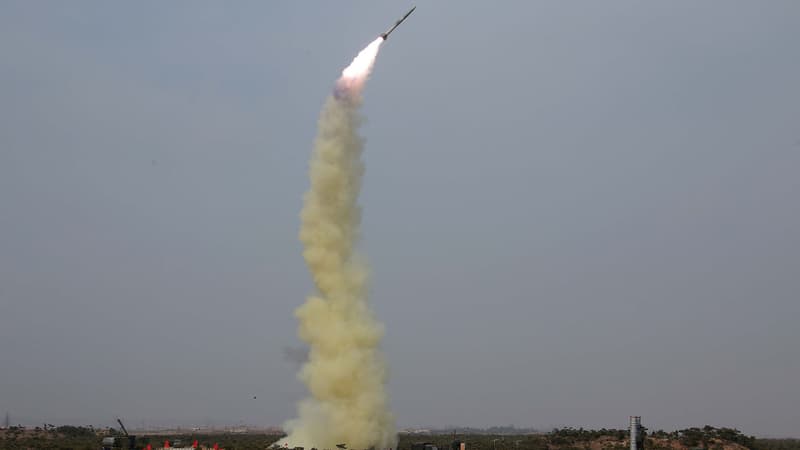 Tir d'un missile nord-coréen à une date et dans un lieu indéterminés. (Illustration)