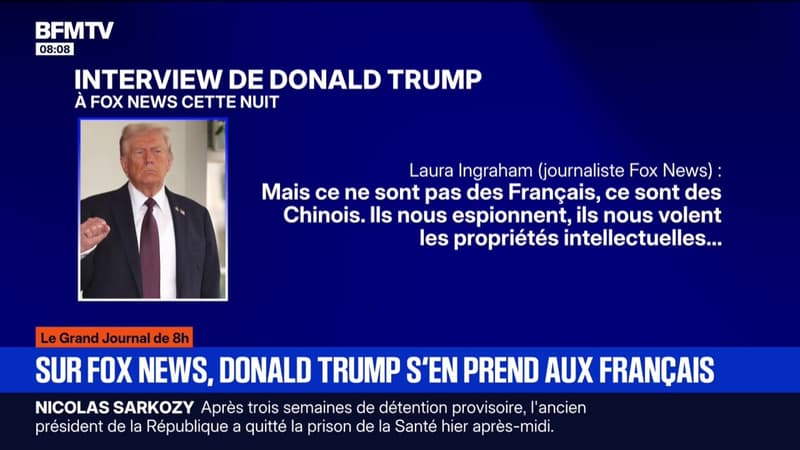 Accueil des étudiants étrangers aux États-Unis: "Nous avons eu beaucoup de problèmes avec les Français", déclare Donald Trump sur Fox News