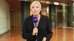 Marine Le Pen à Bruxelles, lundi 7 octobre
