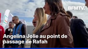 Bande de Gaza: Angelina Jolie au point de passage de Rafah 