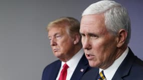 Le président américain Donald Trump et le vice-président Mike Pence le 22 avril 2020 à la Maison Blanche