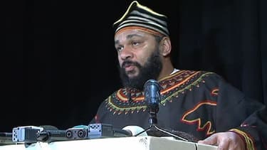 Dieudonné a tenu une conférence de presse ce samedi 11 janvier, au théâtre de la Main d'Or, à Paris.