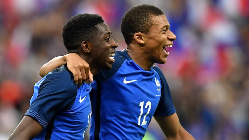 Ousmane Dembélé et Kylian Mbappé