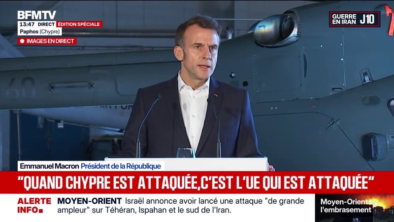 Emmanuel Macron: "Le porte-avions Charles-de-Gaulle est désormais à proximité de Chypre"