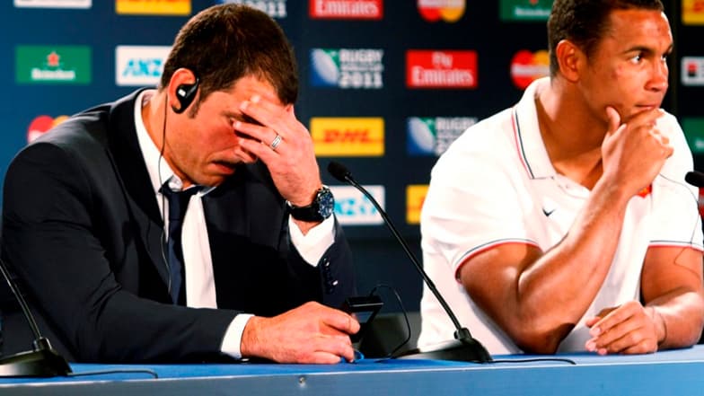 Marc Lièvremont et son capitaineThierry Dusautoir