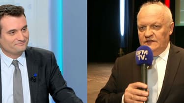 Florian Philippot, à gauche et François Asselineau, à droite.
