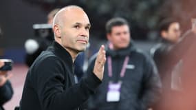 Andres Iniesta lors de ses adieux au Vissel Kobe, le 7 février 2024
