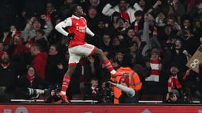 Eddie Nketiah lors de la 21e journée de Premier League face à Manchester United, le 22 janvier 2023.