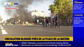 10 septembre: les forces de l'ordre mobilisées près de la place de la Nation, à Paris