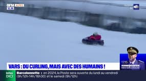 Hautes-Alpes: du curling humain à la station de Vars