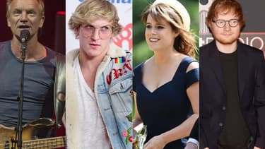 Sting, Logan Paul, la princesse Eugenie et Ed Sheeran