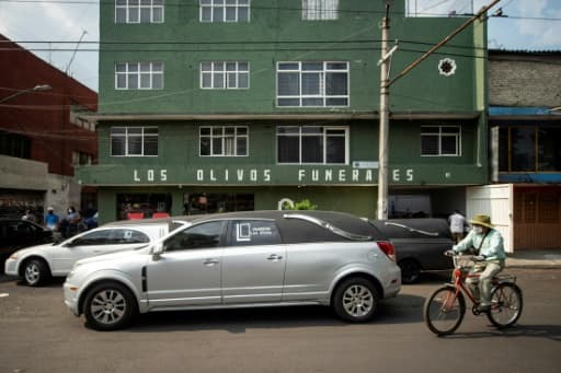 Le bâtiment de Los Olivos Funerales, le 1er juin 2020 à Mexico Le bâtiment de Los Olivos Funerales, le 1er juin 2020 à Mexico