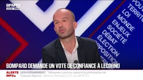 "Si monsieur Lecornu nous convie à Matignon avant le vote de confiance, je n'ai pas l'intention d'aller négocier avec lui quoi que ce soit", affirme Manuel Bompard