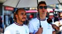 Lewis Hamilton (à gauche) et George Russell (à droite) lors du GP d'Azerbaïdjan en juin 2022.