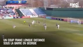 Un coup franc longue distance sous la barre en Géorgie