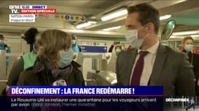 Déconfinement: Jean-Baptiste Djebbari constate la reprise du métro place de la Nation