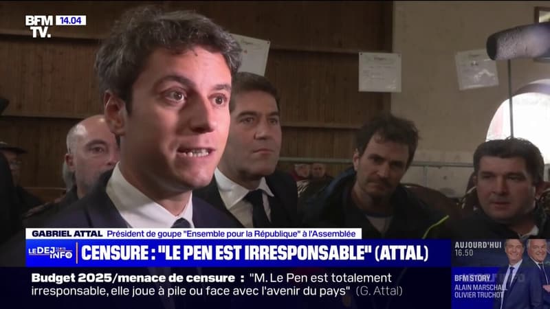 Menace de censure: Gabriel Attal dénonce une 