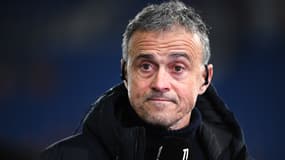Luis Enrique avec le PSG le 12 janvier 2025