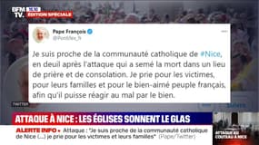 Le Pape François réagit dans un tweet après l'attentat de Nice 