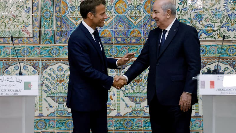 Les présidents algérien Abdelmadjid Tebboune et français Emmanuel Macron 