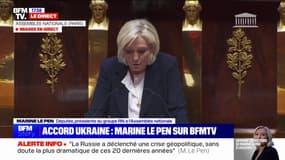 Soutien à l'Ukraine: "L'économie russe n'est hélas pas à genoux" affirme Marine Le Pen, présidente du groupe RN à l'Assemblée nationale