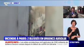 Incendie à Paris: deux personnes sont grièvement blessées