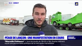 Péage de Lançon: une manifestation en cours des professionnels du cirque 