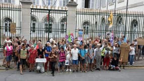 La manifestation contre la répression sur les militants écologistes à la suite de l'annonce de la dissolution des Soulèvements de la Terre le 21 juin 2023 à Gap.