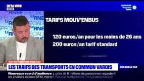 Mistral, Mouv'enbus, Zou: le détail des tarifs des transports en commun varois