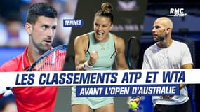 Tennis : les classements ATP et WTA avant le début de l'Open d'Australie