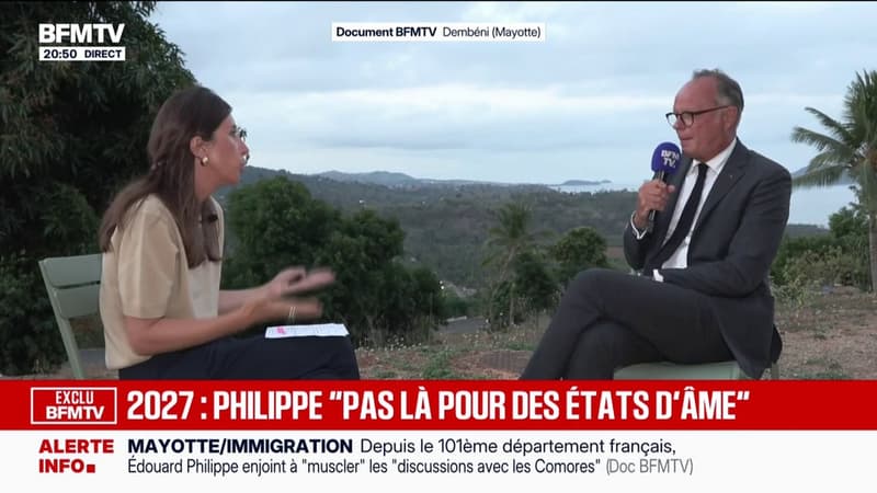 "Je considère que toutes celles et ceux qui se classent à droite et au centre ont vocation à travailler ensemble", déclare Édouard Philippe, candidat (Horizons) à la présidentielle