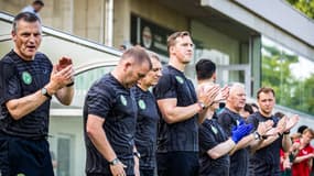 Jim Crawford, le sélectionneur des U21 irlandais, le lundi 19 juin 2023, avant le match contre le Koweït