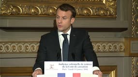 Emmanuel Macron, à l'audience solennelle de rentrée de la Cour de cassation.